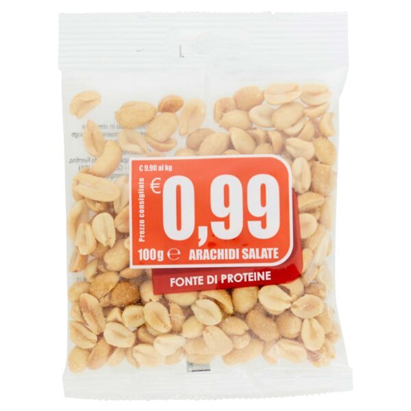 ARACHIDI SGUSCIATE & SALATE 100Gr