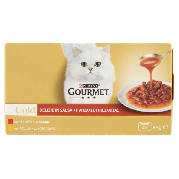 GATTO GOURMET GOLD POLLO MA X4